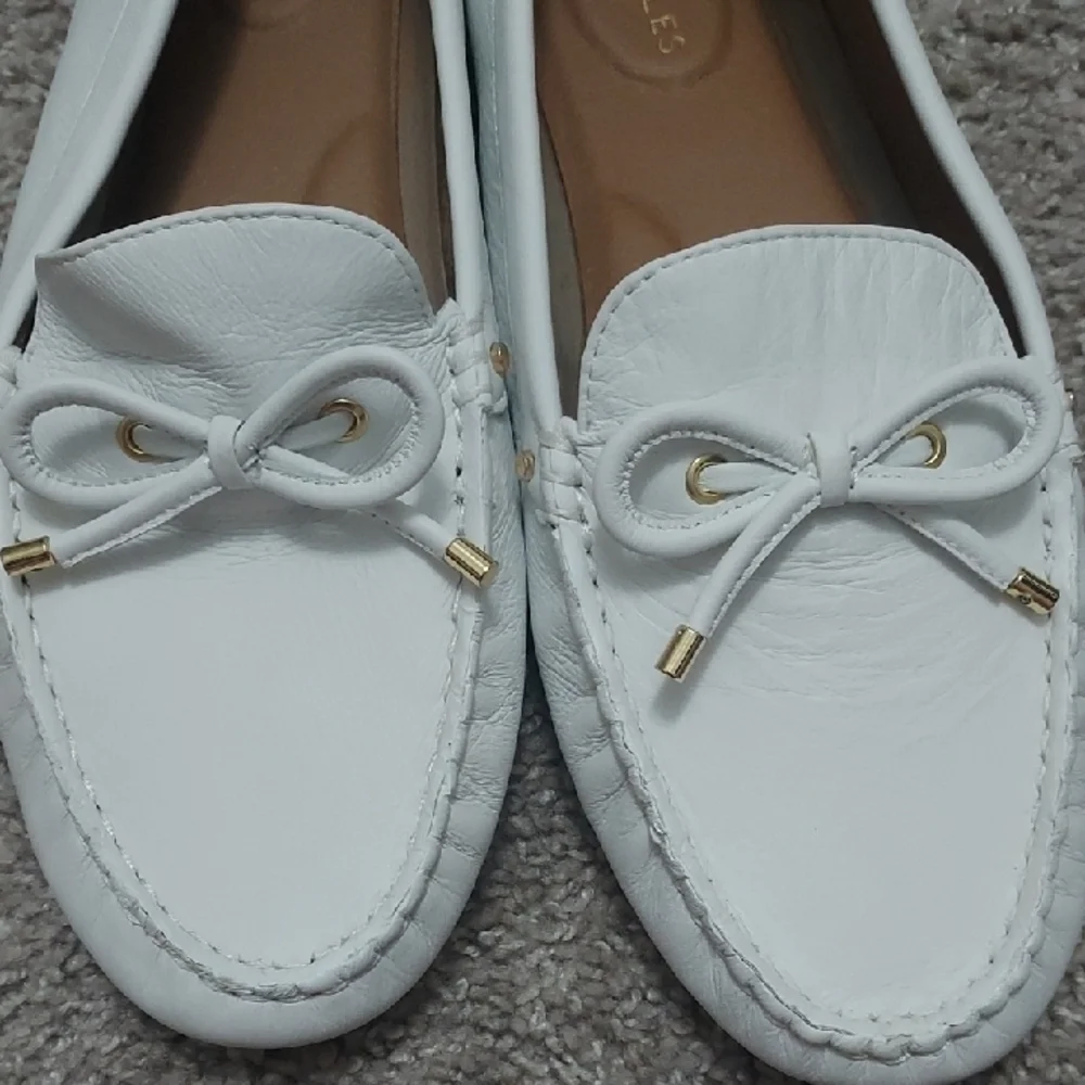 White Leather Loafers - Picture 2 of 4